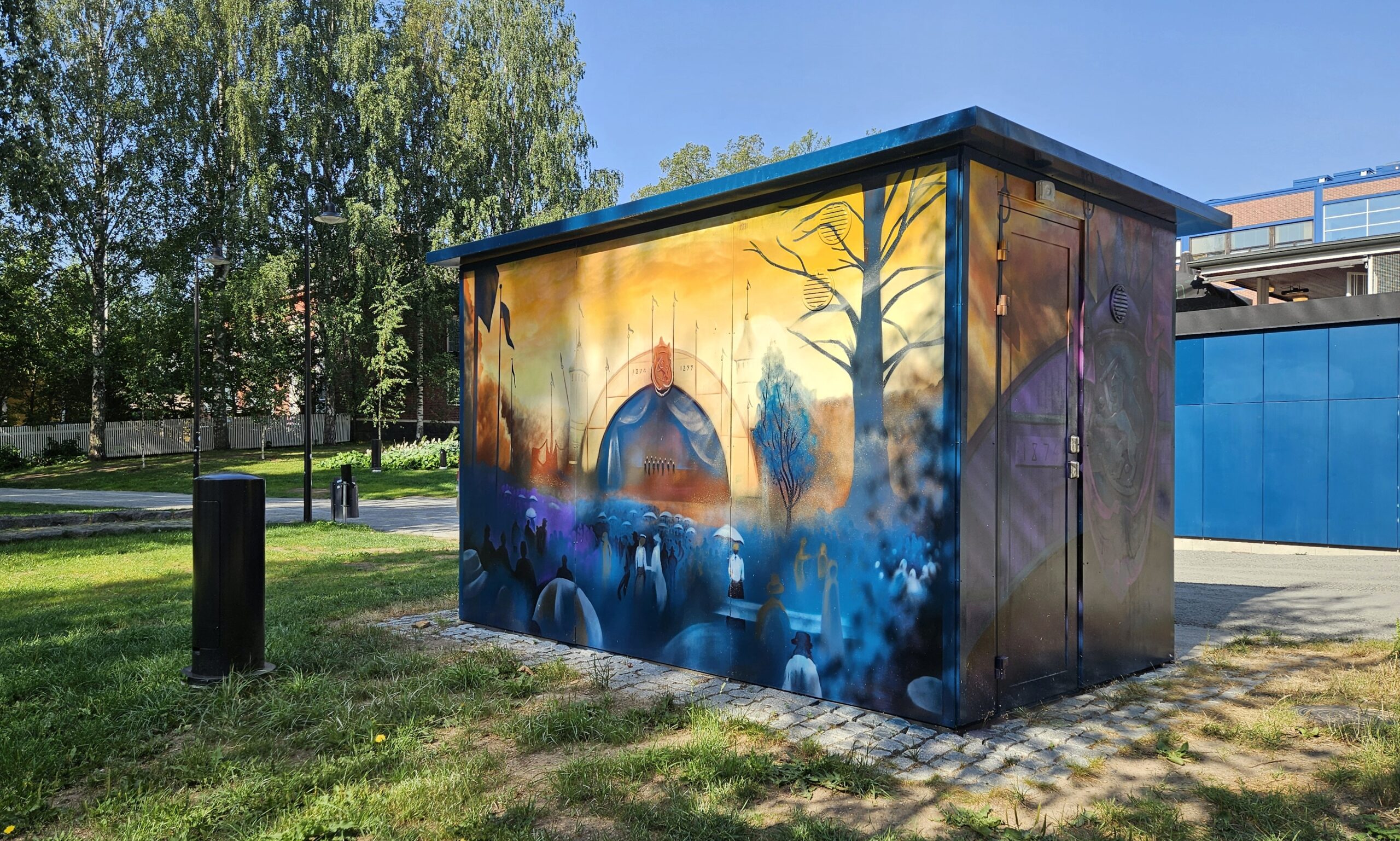 Muuntamotaidetta Lounaispuistossa Jyväskylässä