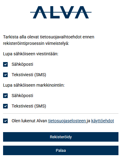Lupavalinnat Oma Alvassa
