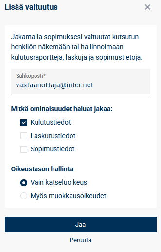 Valtuutuksen määrittely